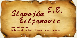 Slavojka Biljanović vizit kartica